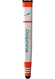 Miami Dolphins White Grip Stripe Putter Cover