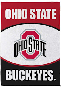 Ohio State Buckeyes Suede Garden Flag - Red