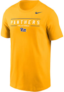Pitt Panthers Gold Nike Womens Volleyball DriFIT Short Sleeve T Shirt