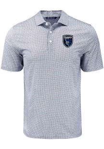 Cutter and Buck San Jose Earthquakes Black Pike Diamond Dot Big and Tall Polo