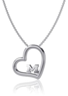 Heart Michigan Wolverines Womens Necklace - Yellow