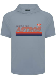 Levelwear Houston Astros Grey Phase Breaker Short Sleeve Hoods
