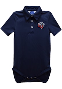 Vive La Fete Liberty Flames Baby Navy Blue Team Short Sleeve One Piece Polo