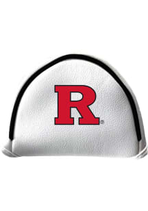 White Rutgers Scarlet Knights Mallet Putter Cover