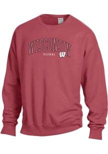 Womens Red Wisconsin Badgers Alumni Crew Sweatshirt