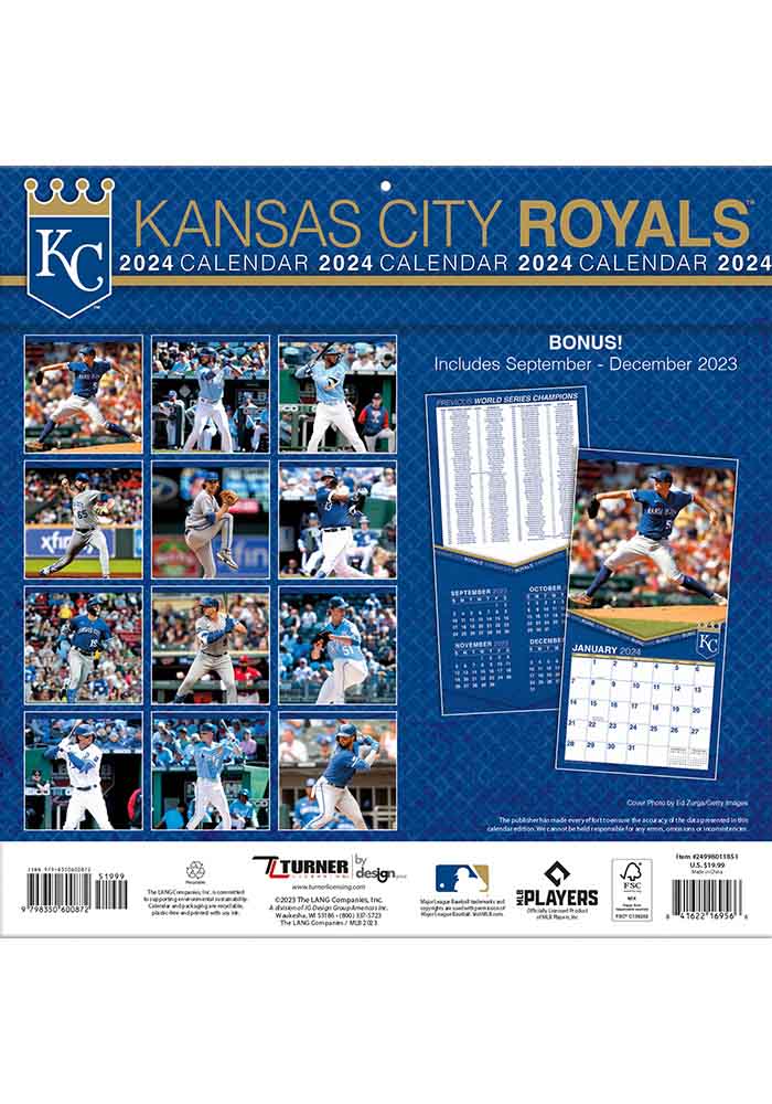 Kansas City Royals 2024 Team Wall 12x12 Calendar