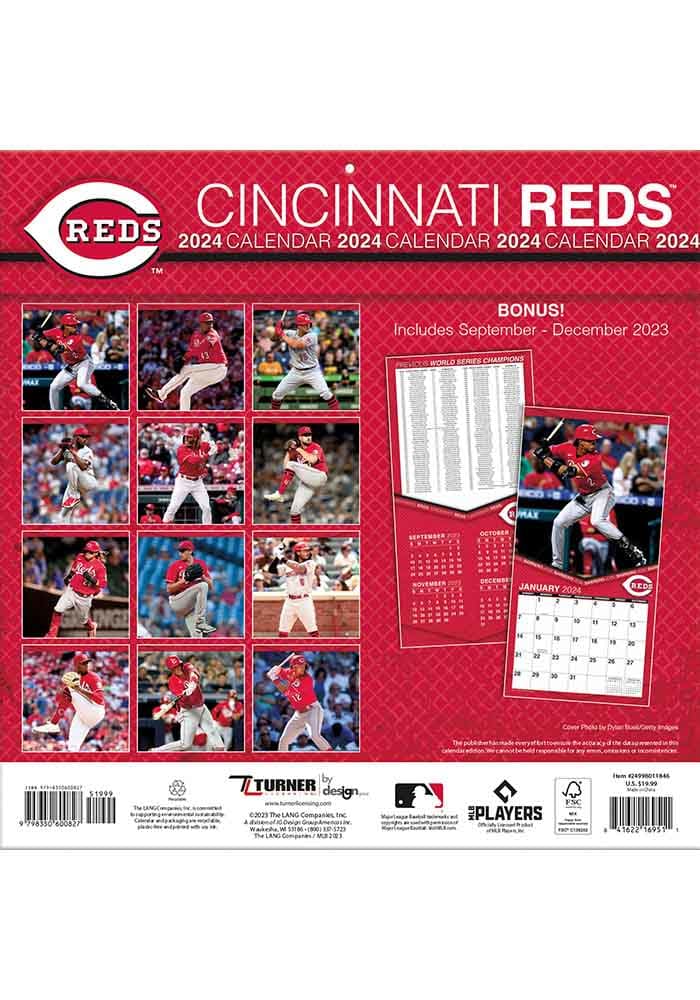 Cincinnati Reds 2024 Team Wall 12x12 Calendar