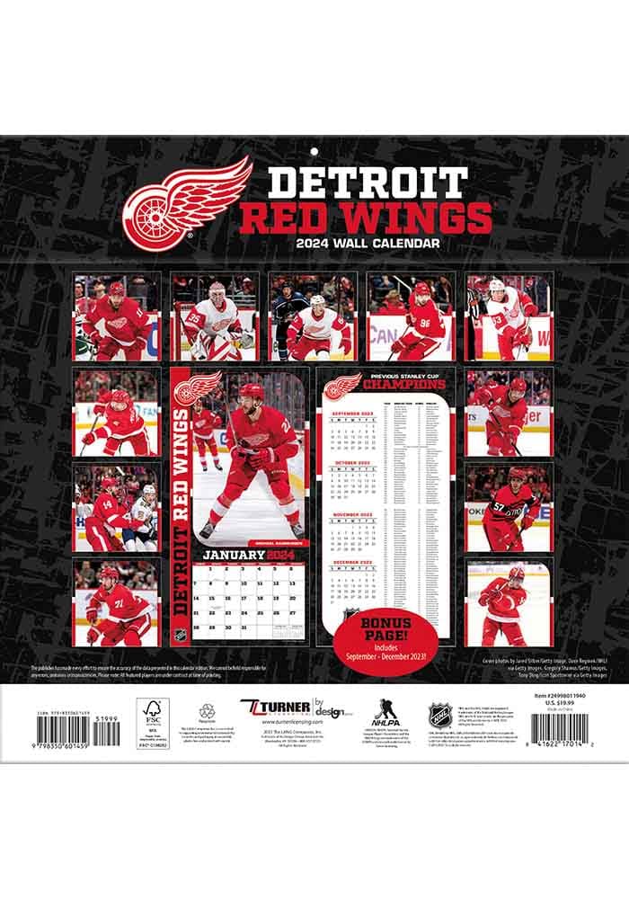 Detroit Red Wings 2024 Team Wall 12x12 Calendar