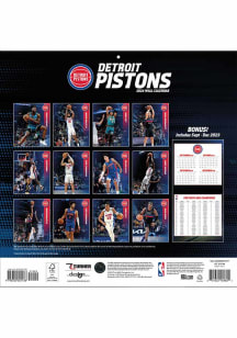 Detroit Pistons 2024 Team Wall 12x12 Calendar