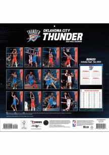 Oklahoma City Thunder 2024 Team Wall 12x12 Calendar