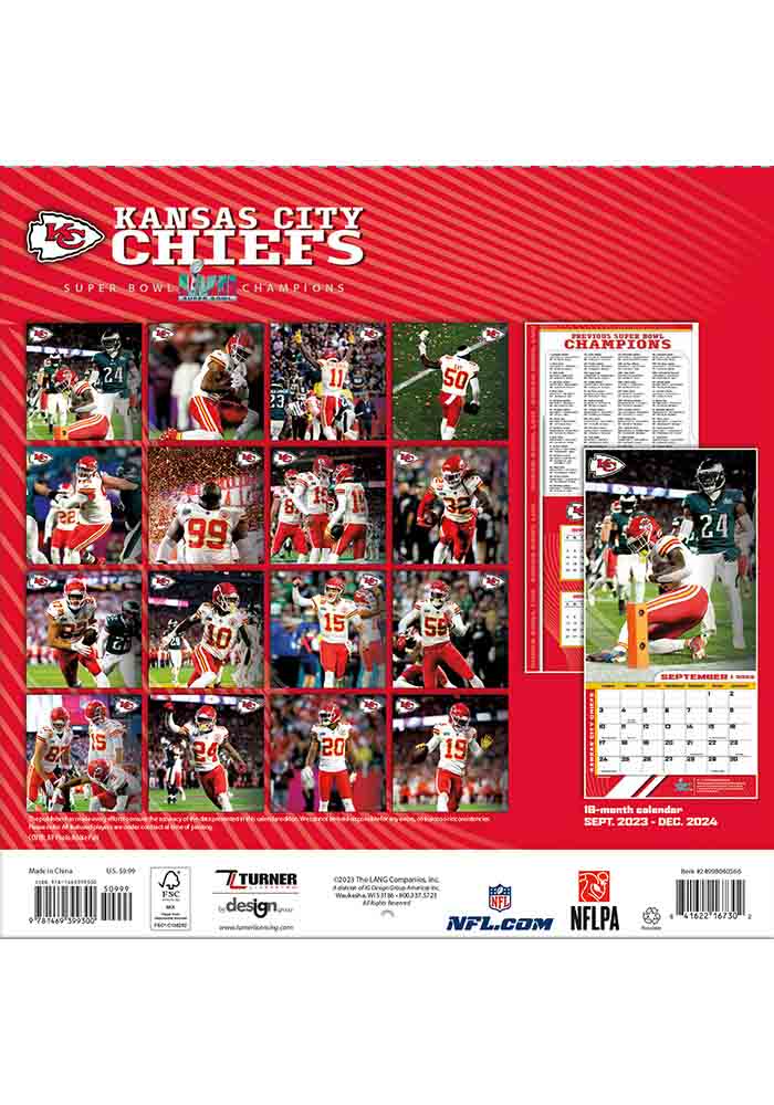 Kansas City Chiefs 2024 Mini Wall Calendar