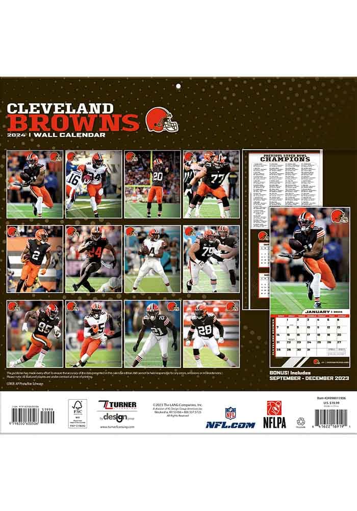 Cleveland Browns 2024 Team Wall 12x12 Calendar