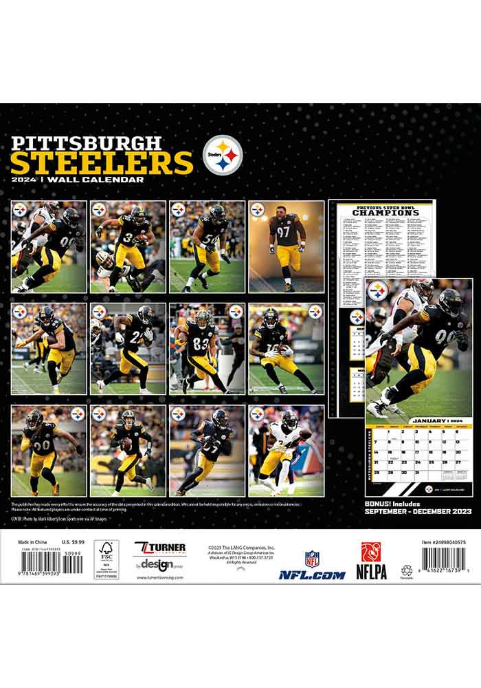 Pittsburgh Steelers 7'' x 7'' 2024 Mini Wall Calendar