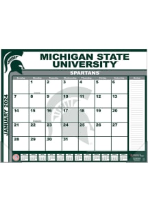 Michigan State Spartans 2024  Desk Pad Desk and Office Desk Calendar