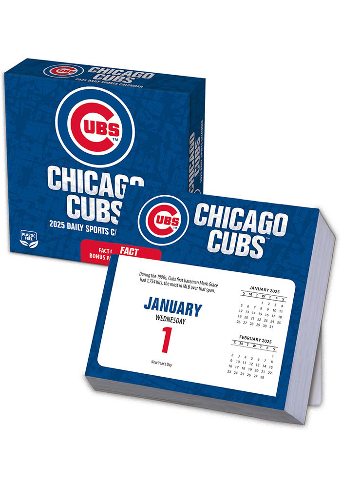 Chicago Cubs 2025 Box Calendar Calendar BLUE