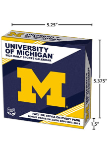 Yellow Michigan Wolverines 2025 Box Calendar Calendar