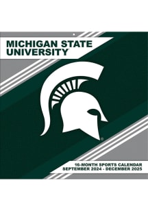 Green Michigan State Spartans 2025 Calendar, 16-Month Format Calendar