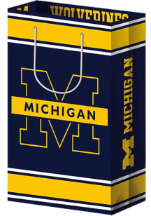 Navy Blue Michigan Wolverines 9x13 Matte Gift Bag