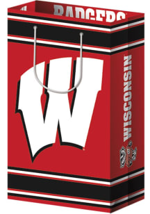 Wisconsin Badgers 9x13 Matte Red Gift Bag