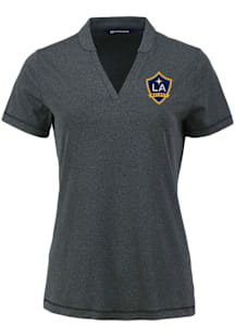 Cutter and Buck LA Galaxy Womens Black Forge Short Sleeve T-Shirt