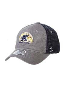 Zephyr Kent State Golden Flashes Univeristy Meshback Adjustable Hat - Charcoal
