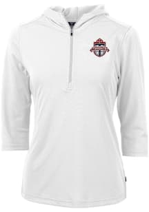 Cutter and Buck Toronto FC Womens White Virtue Eco Pique Hooded Sweatshirt