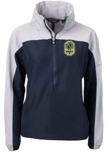 Cutter and Buck Nashville SC Womens Navy Blue Charter Eco Long Sleeve Pullover
