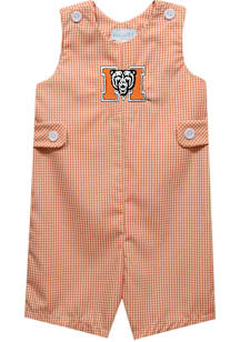Vive La Fete Mercer Bears Baby Orange Gingham Overalls