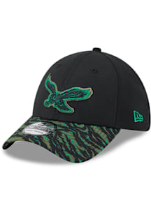New Era Philadelphia Eagles Mens Black DL Tiger Stripe 39THIRTY Flex Hat