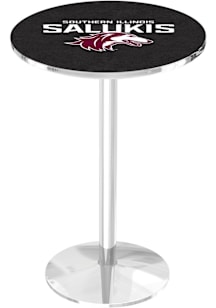 Southern Illinois Salukis Chrome Round Base Pub Table