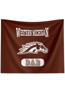 Brown Western Michigan Broncos Dad 34x40 Tapestry Blanket