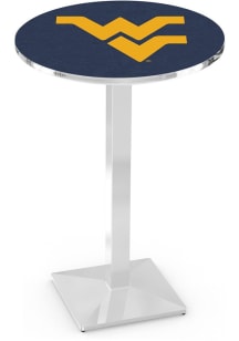 West Virginia Mountaineers Chrome Square Base Pub Table