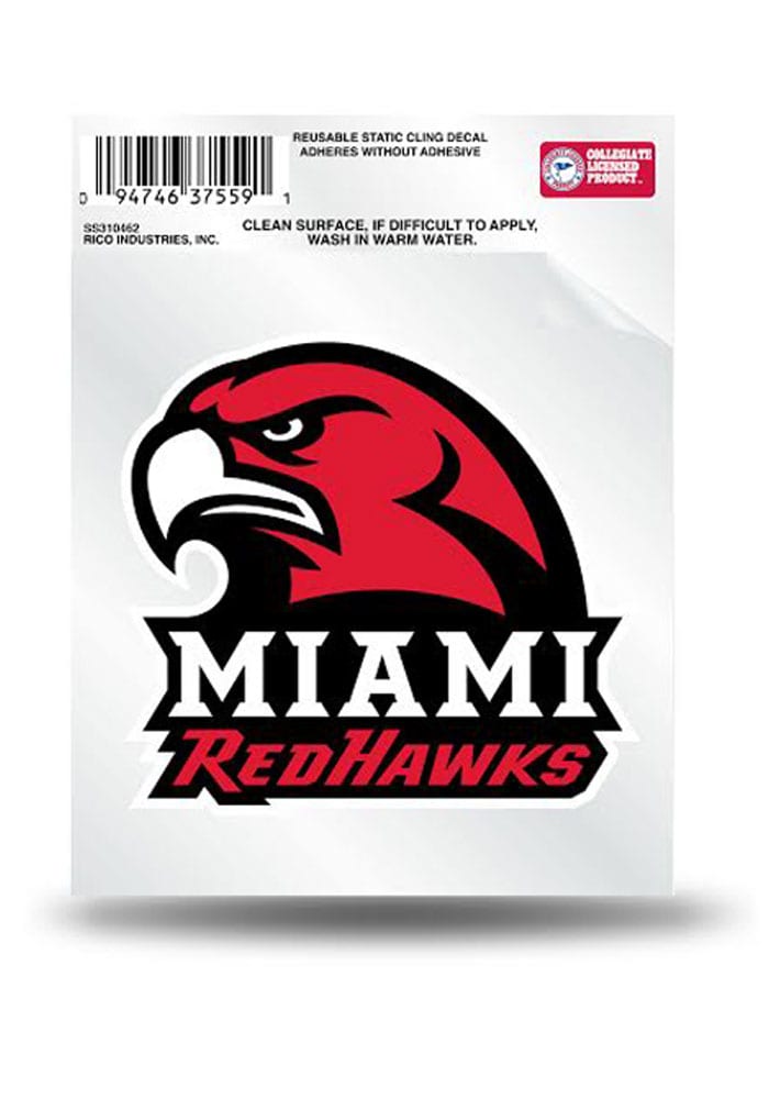 Miami RedHawks Small Auto Static Cling