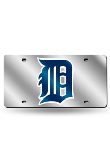 Detroit Tigers Team Logo Silver Car Accessory License Plate