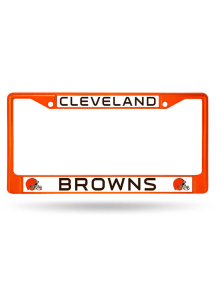 Cleveland Browns Orange Colored Chrome License Frame