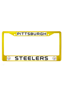 Pittsburgh Steelers Yellow Chrome License Frame