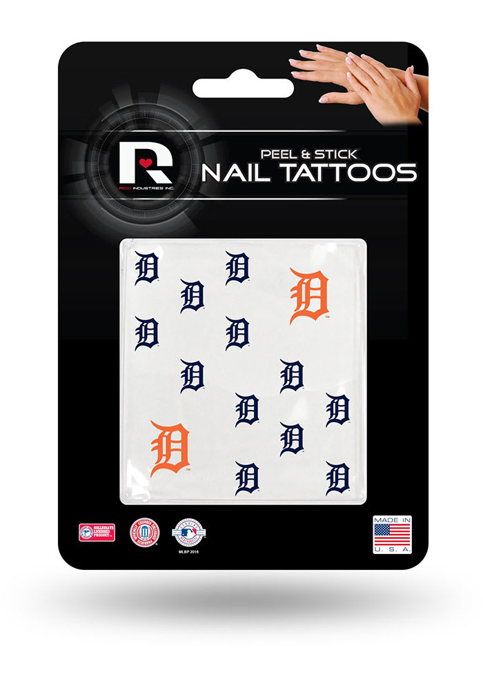 Detroit Tigers Peel and Stick Nail Tattoo