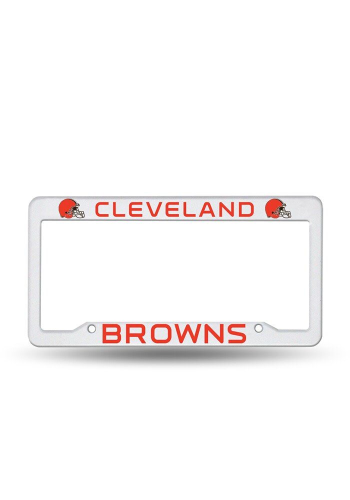 Cleveland Browns Mirror With Color Letters Wordmark License Plate Frame