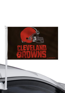 Cleveland Browns Team Logo Car Flag - Brown