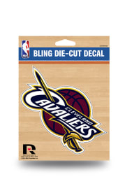 Cleveland Cavaliers Glitter Die Cut Auto Decal - Red