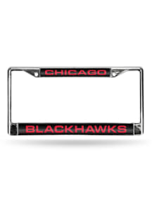 Chicago Blackhawks Team Name Chrome License Frame
