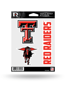 Texas Tech Red Raiders 3pk Auto Decal - Red