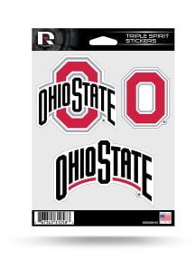 Ohio State Buckeyes 3PK Auto Decal - Red