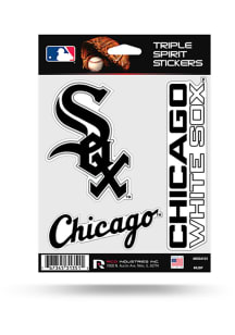 Chicago White Sox 3PK Auto Decal - Black