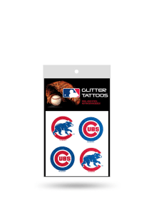 Chicago Cubs Glitter 4 Pack Tattoo