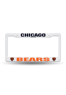 Chicago Bears White Plastic License Frame