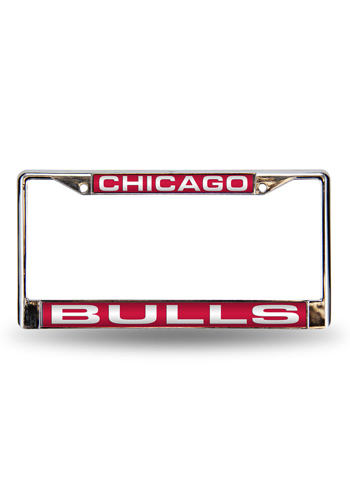 Chicago Bulls Team Name Chrome License Frame
