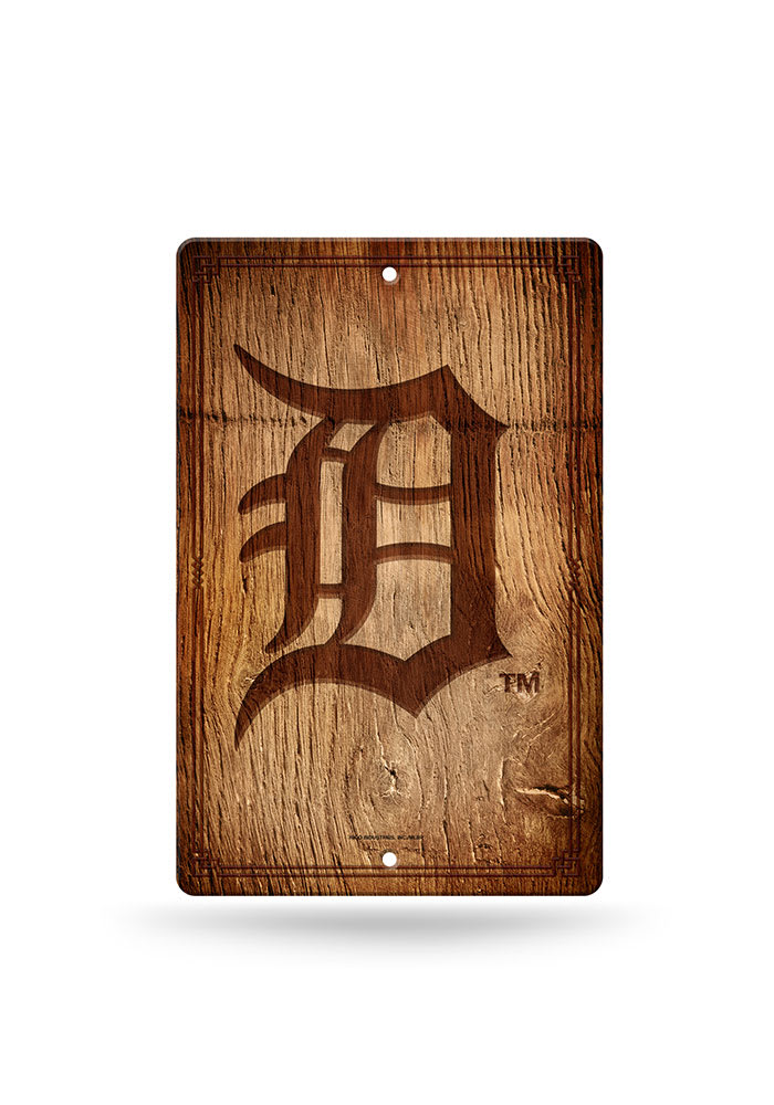 Detroit Tigers Fantique Plastic Wood-Look Sign