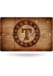 Texas Rangers Fantique Plastic Wood-Look Sign