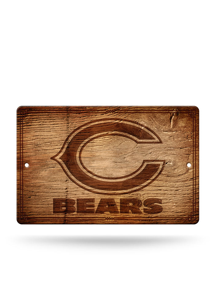 Chicago Bears Fantique Plastic Wood-Look Sign